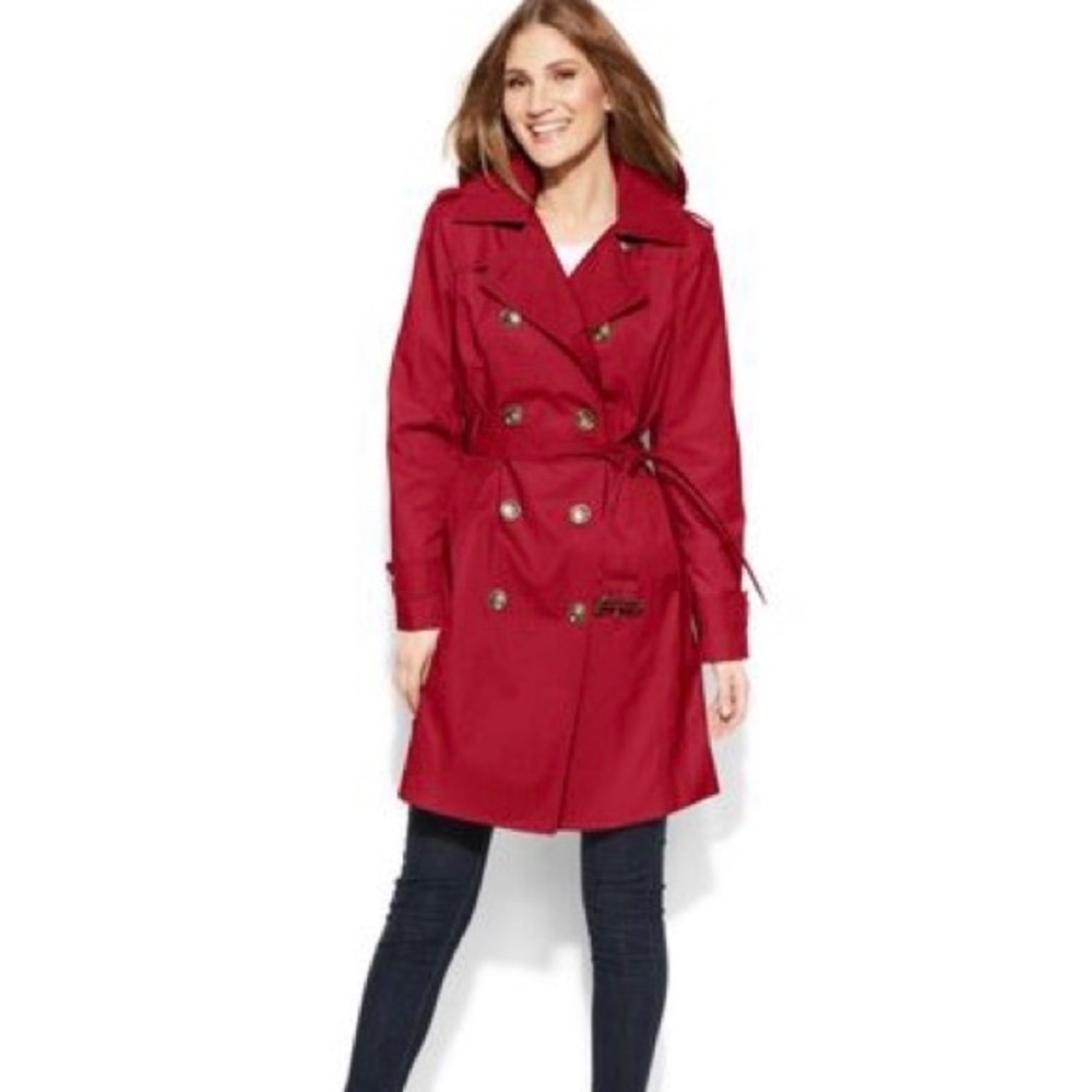 London Fog Trench Coat with Detachable Liner Hood